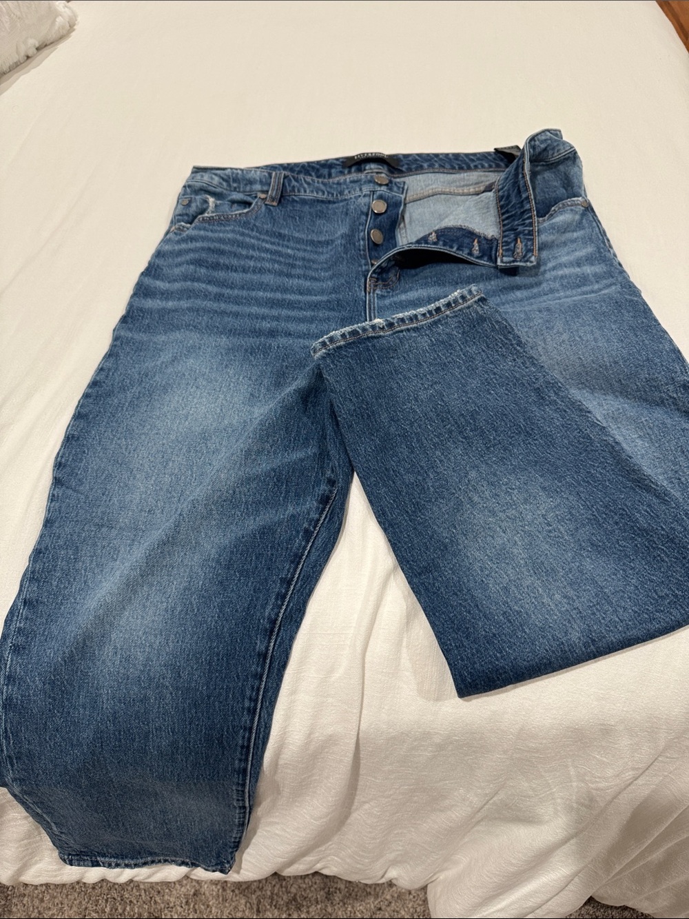 Liverpool Jeans Company button fly boyfriend Fit Blue Denim Jeans